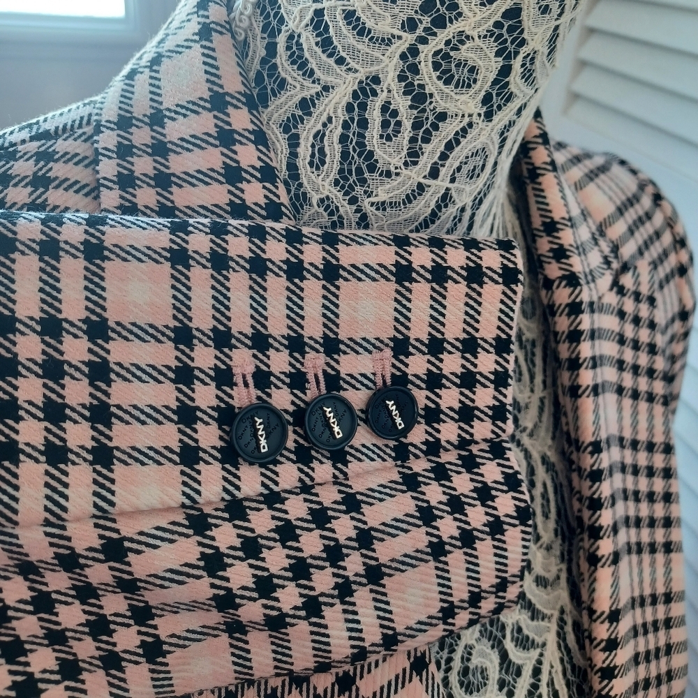 DKNY Womens Below Hips Double Breasted Long Sleeve Boyfriend Jacket Blazer - Picture 9 of 15